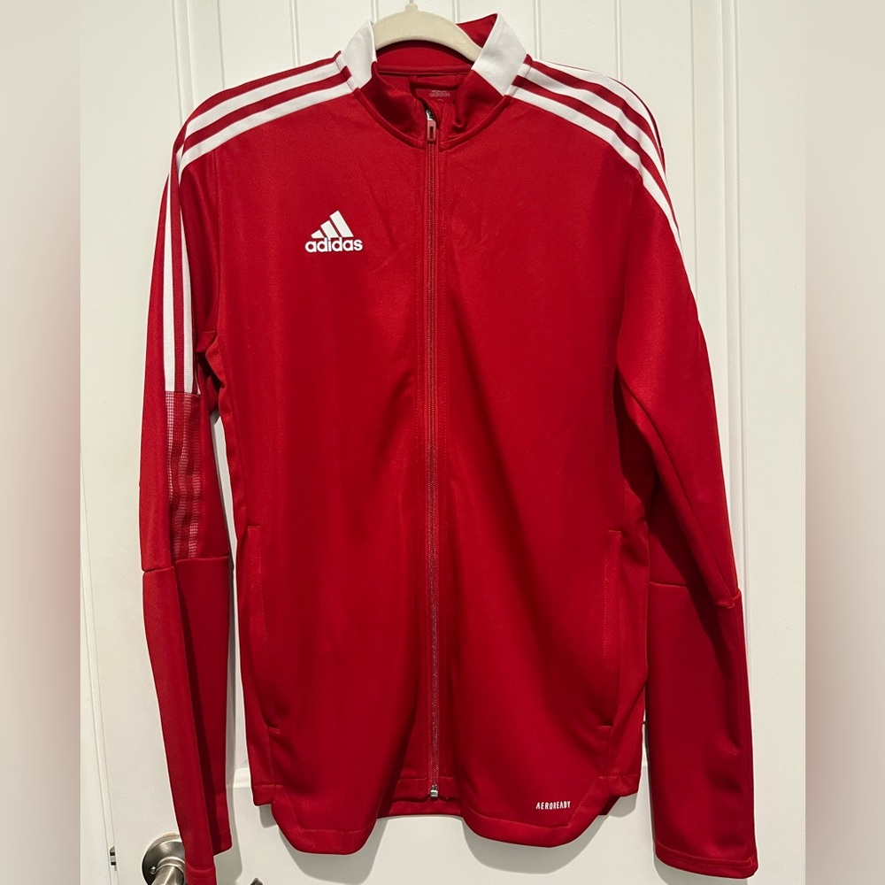 Adidas Red and White Track Jacket